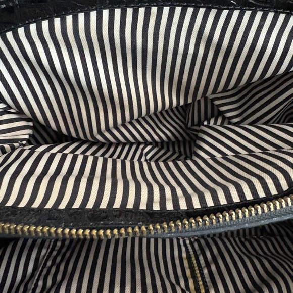 Kate Spade Black Crocodile-Embossed Satchel - Picture 7 of 9